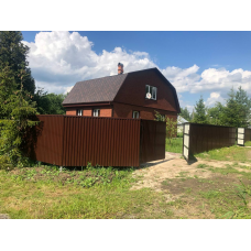 Забор из профнастила под ключ, (Высота 2,0 м)